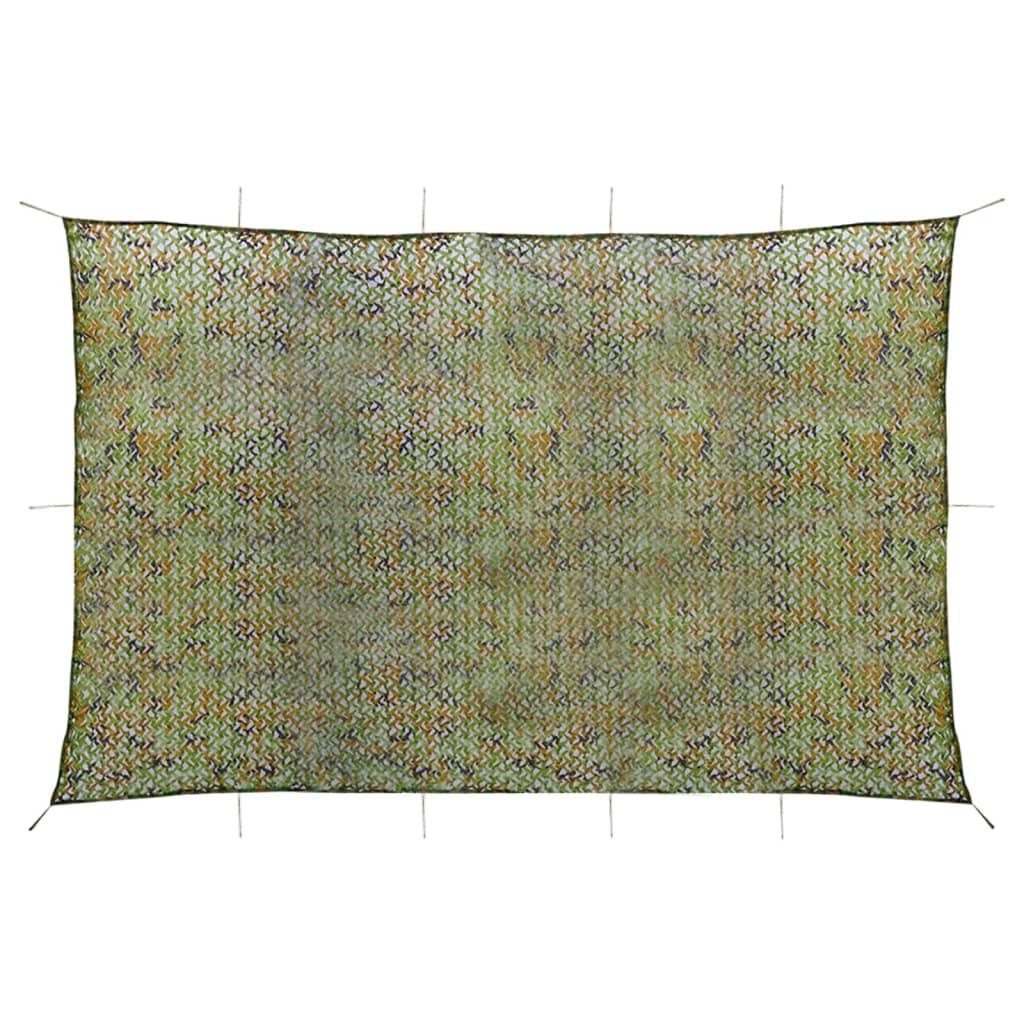 Camouflagenet Med Opbevaringstaske 5x7 Grøn