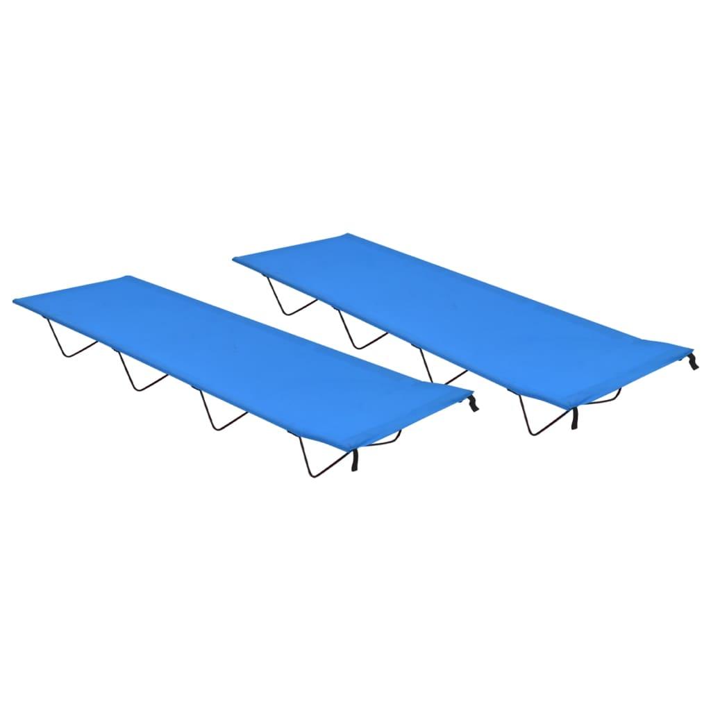 Campingsenge Stk 180x60x19 Cm Oxfordstof Og Stål Blå