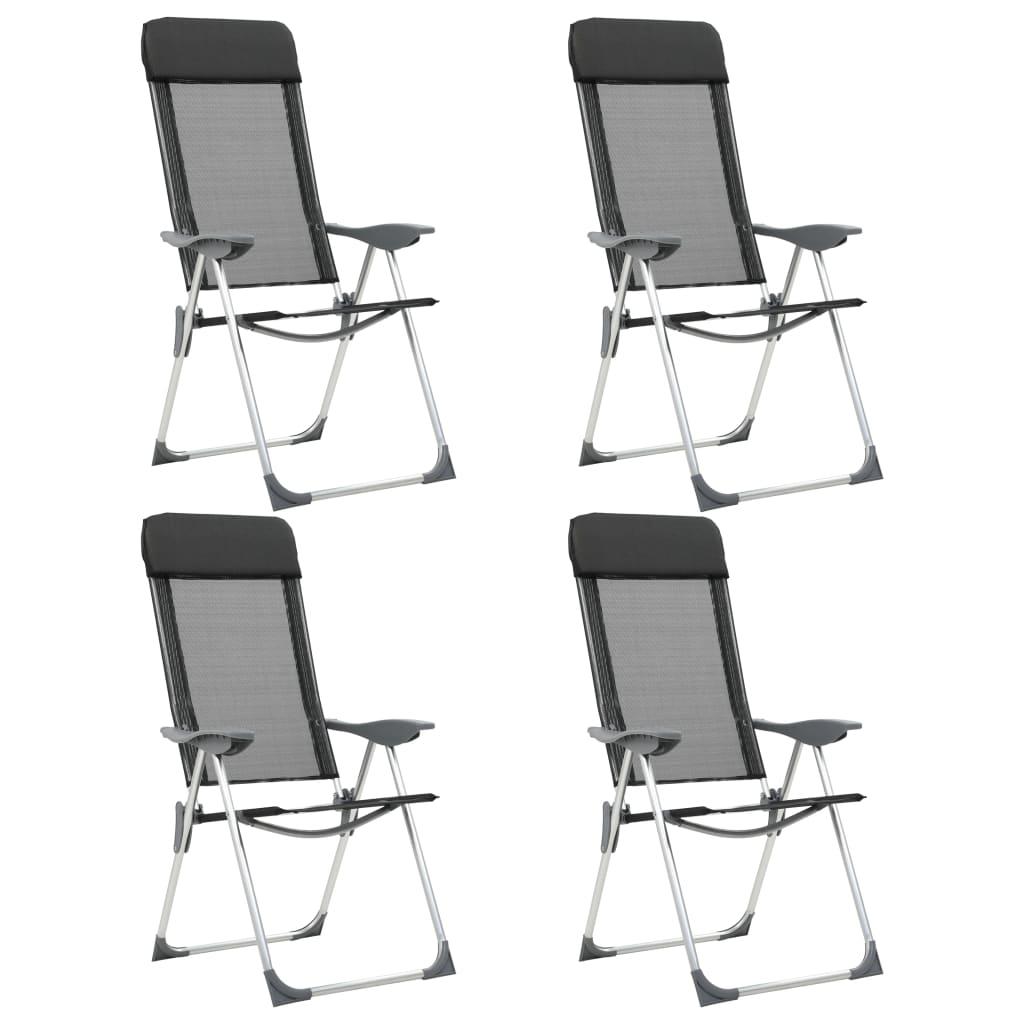 Foldbare Campingstole Stk Aluminium Sort