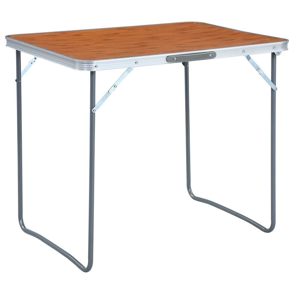 Foldbart Campingbord Med Metalstel 80 60 Cm