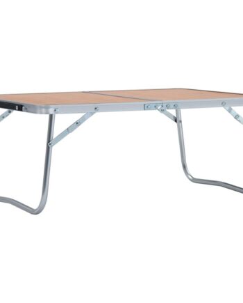 Foldbart Campingbord 60   40 Cm Aluminium Brun