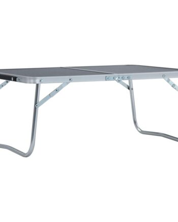 Foldbart Campingbord 60   40 Cm Aluminium Grå