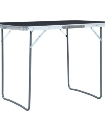 Foldbart Campingbord 120x60 Cm Aluminium Grå
