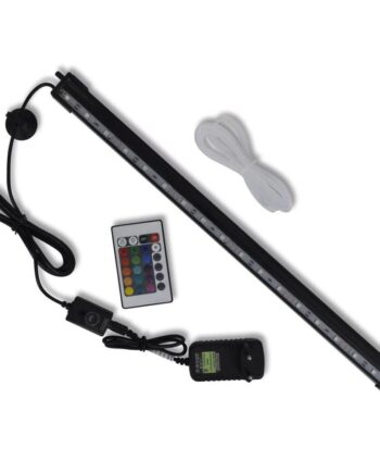 Led-akvarielampe Med Boblefunktion 48 Cm Rgb-farver