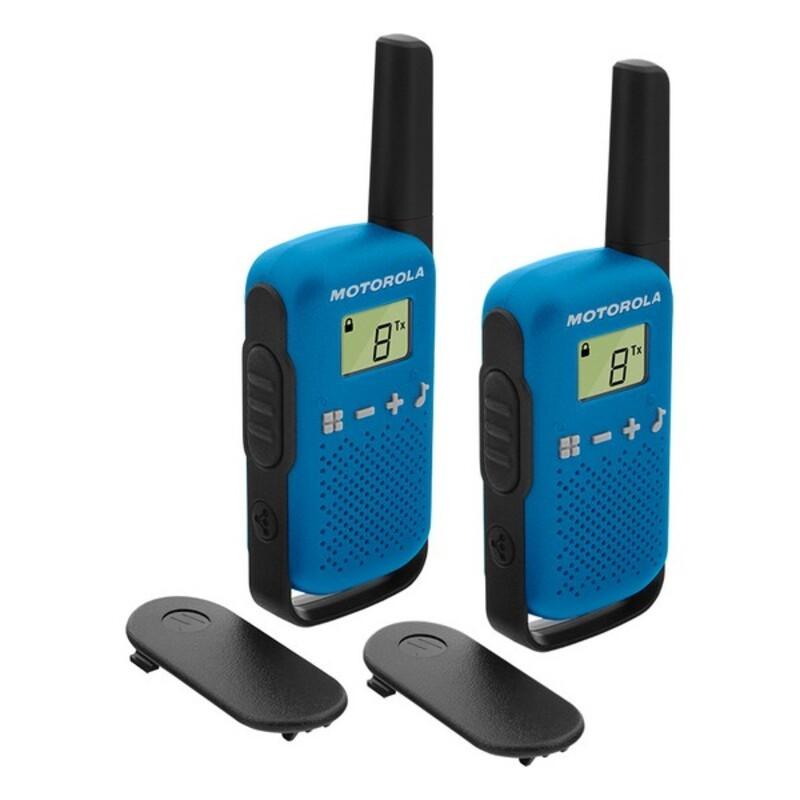 Motorola T42 Walkie-talkie Sæt Quot Lcd Km Blå Stk