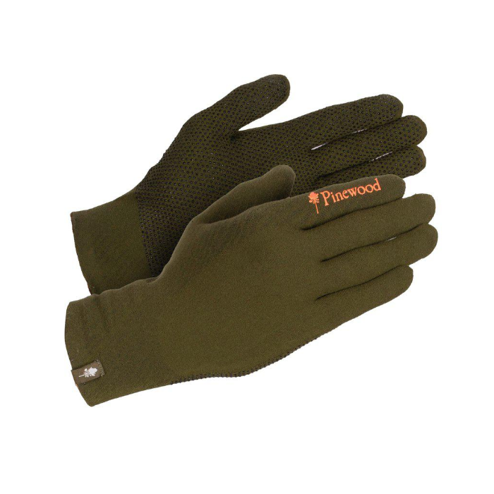 Pinewood Hunters Liner Stretch Glove Mossgreen Brown