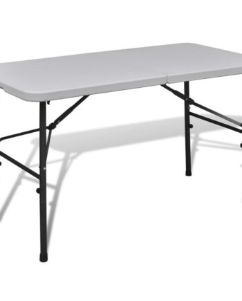 Sammenfoldeligt Havebord 122 Cm Hdpe Hvid