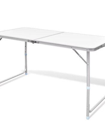 Sammenklappeligt Campingbord Justérbart Aluminium 120   60 Cm