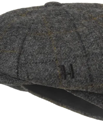 Benmore Baker Boy Cap Charcoal Grey 57