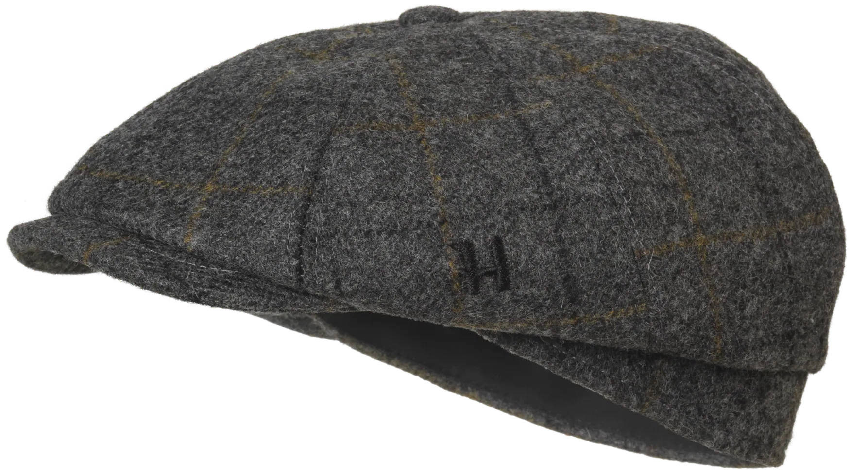 Benmore Baker Boy Cap Charcoal Grey 57