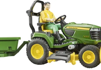 Bruder John Deere Havetraktor Med Anhænger Og Gartner