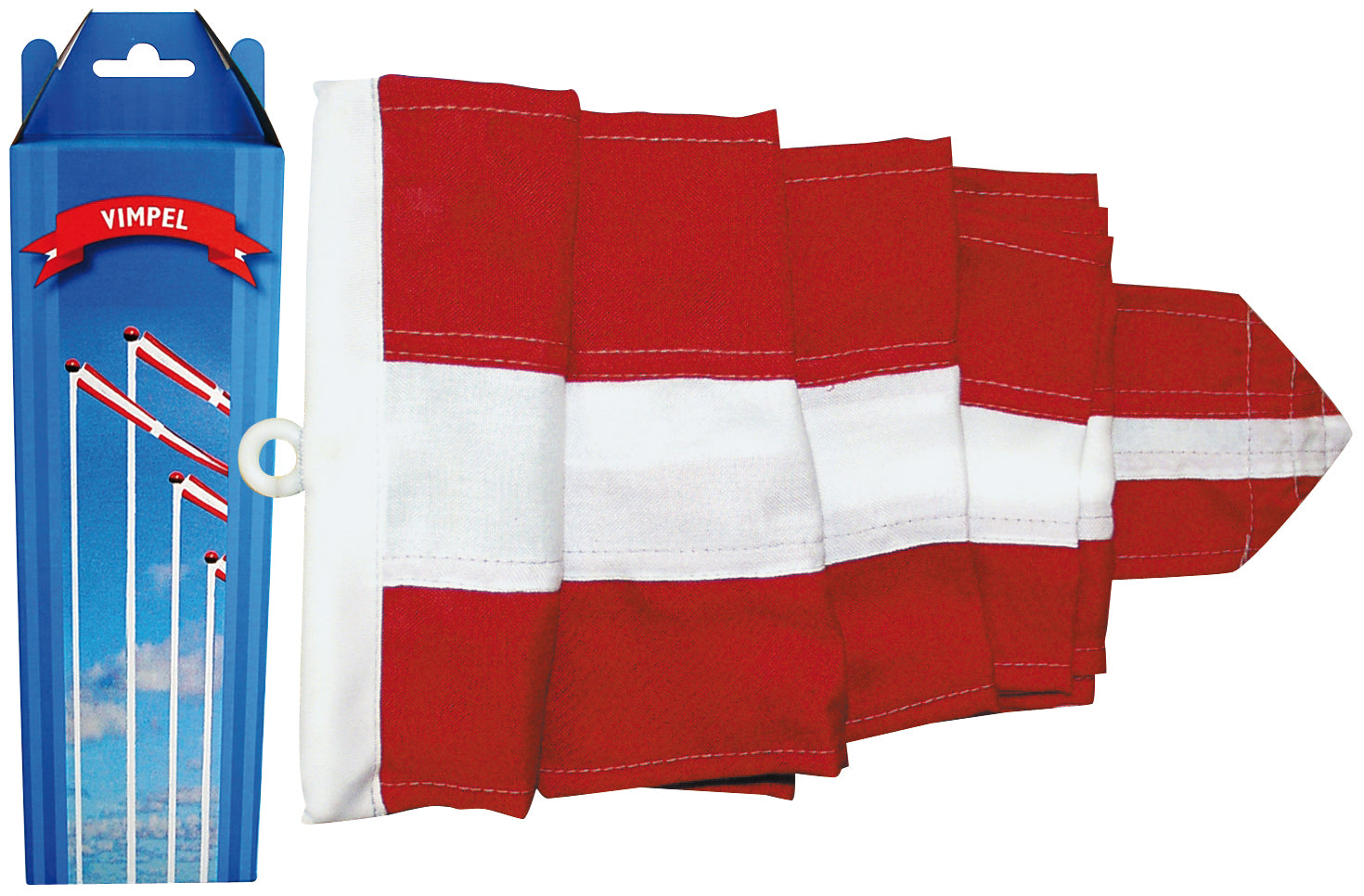 Dannebrog Vimpel 24x500 Cm Til 10 Stang