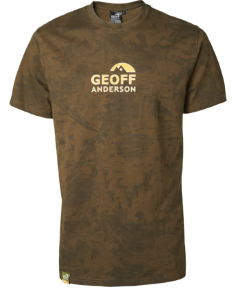 Geoff Anderson Organic Tee Orange Chest Leaf