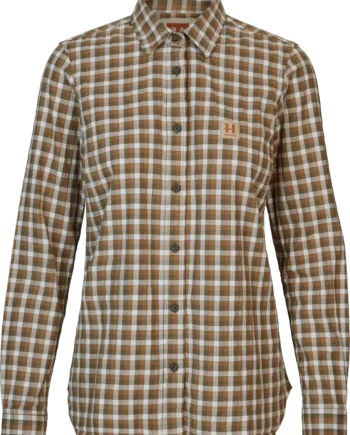 Härkila Fjell Skjorte Til Kvinder Dark Olive Check Xs