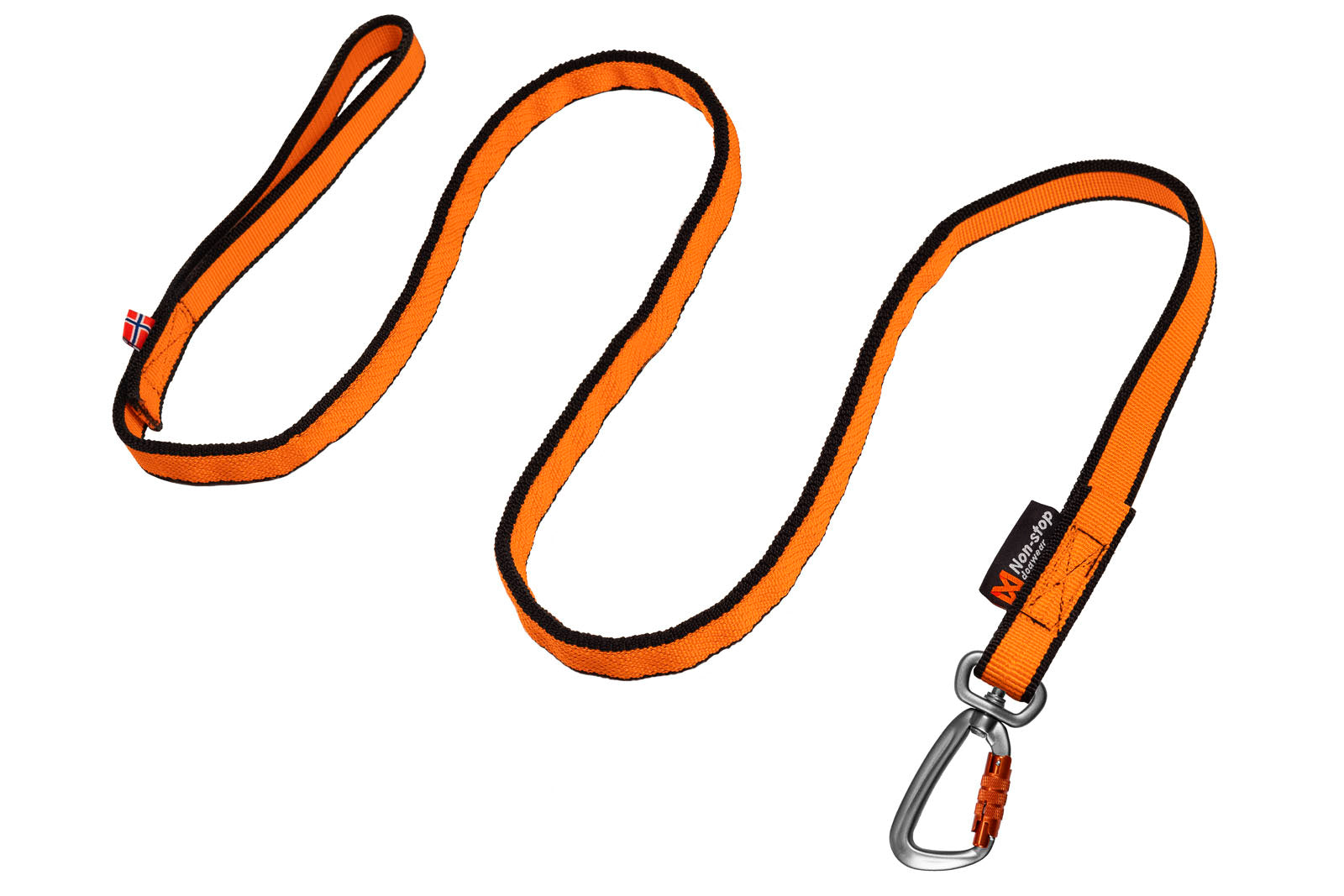 Non-stop Bungee Leash Black Orange 0m 23mm