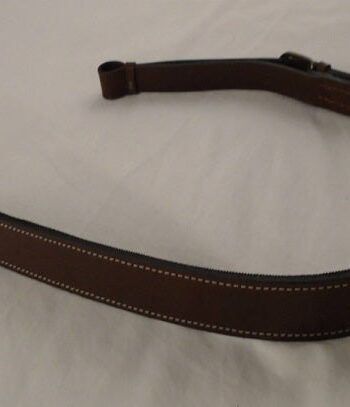 Riffelrem Læder 40mm Brun Neopren