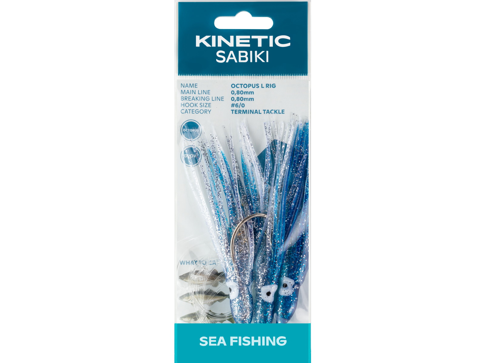 Kinetic Sabiki Octopus Torskeforfang      Blue Red