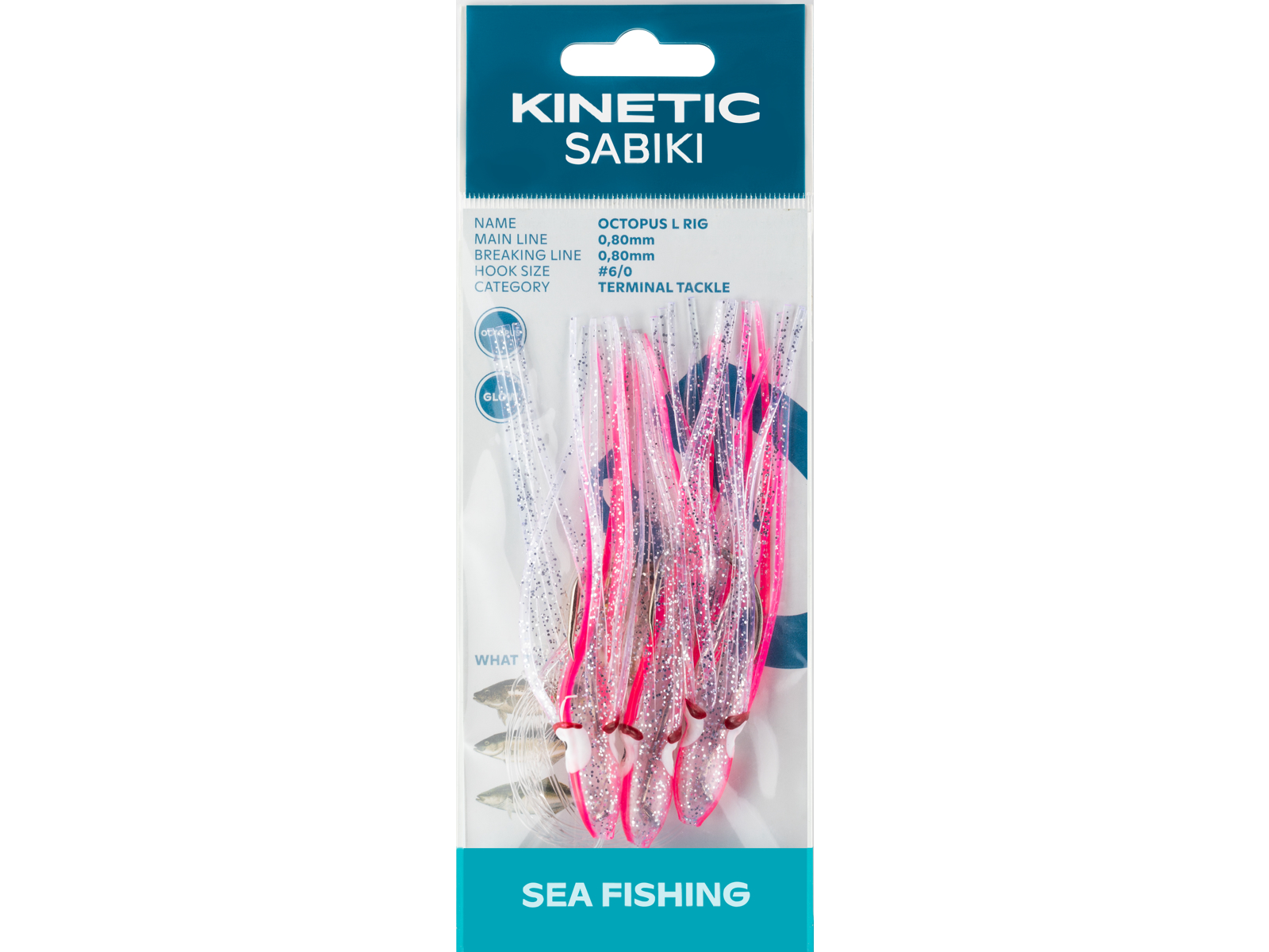 Kinetic Sabiki Octopus Torskeforfang      Pink Glow