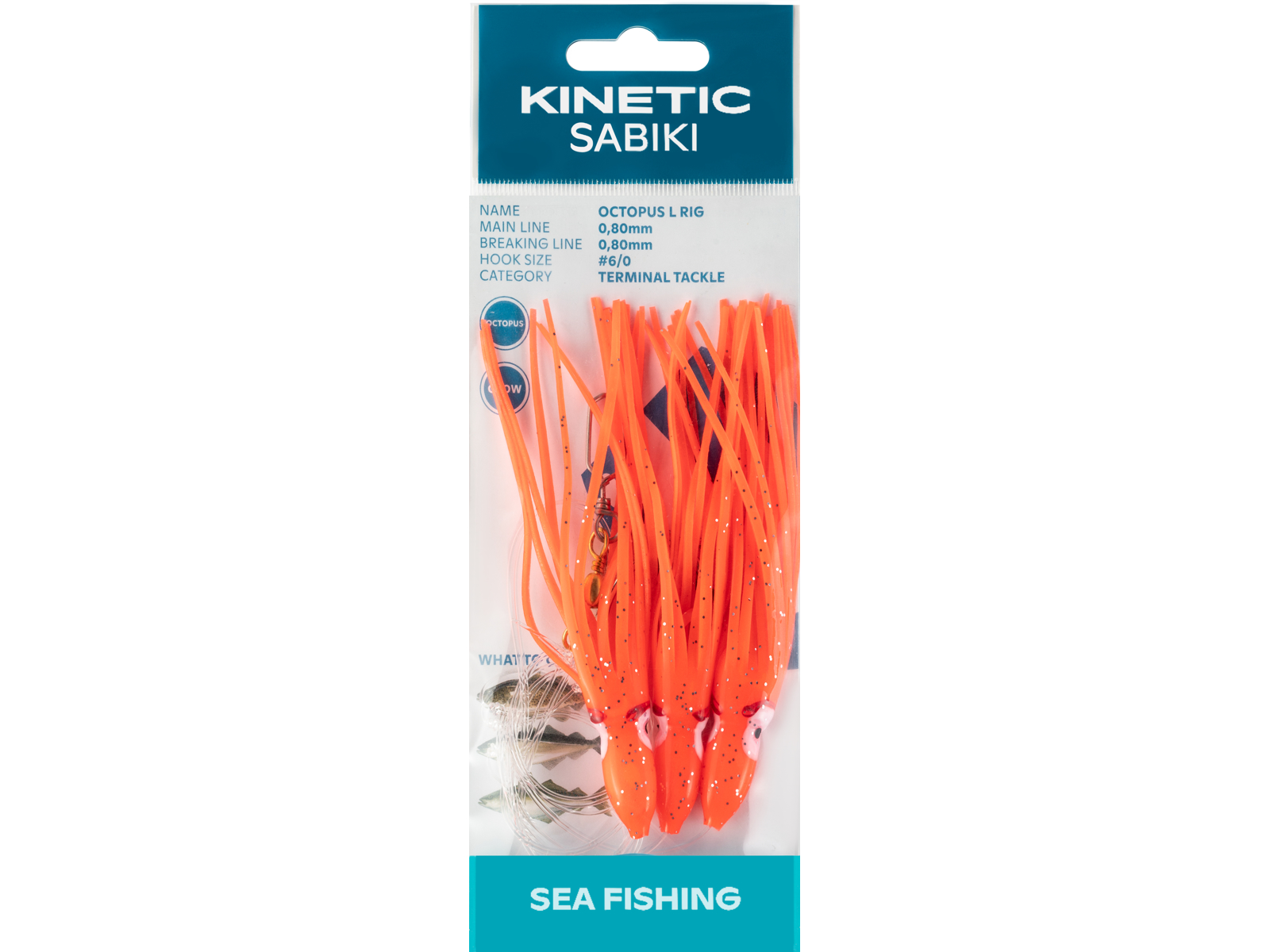 Kinetic Sabiki Octopus Torskeforfang      Red Glow