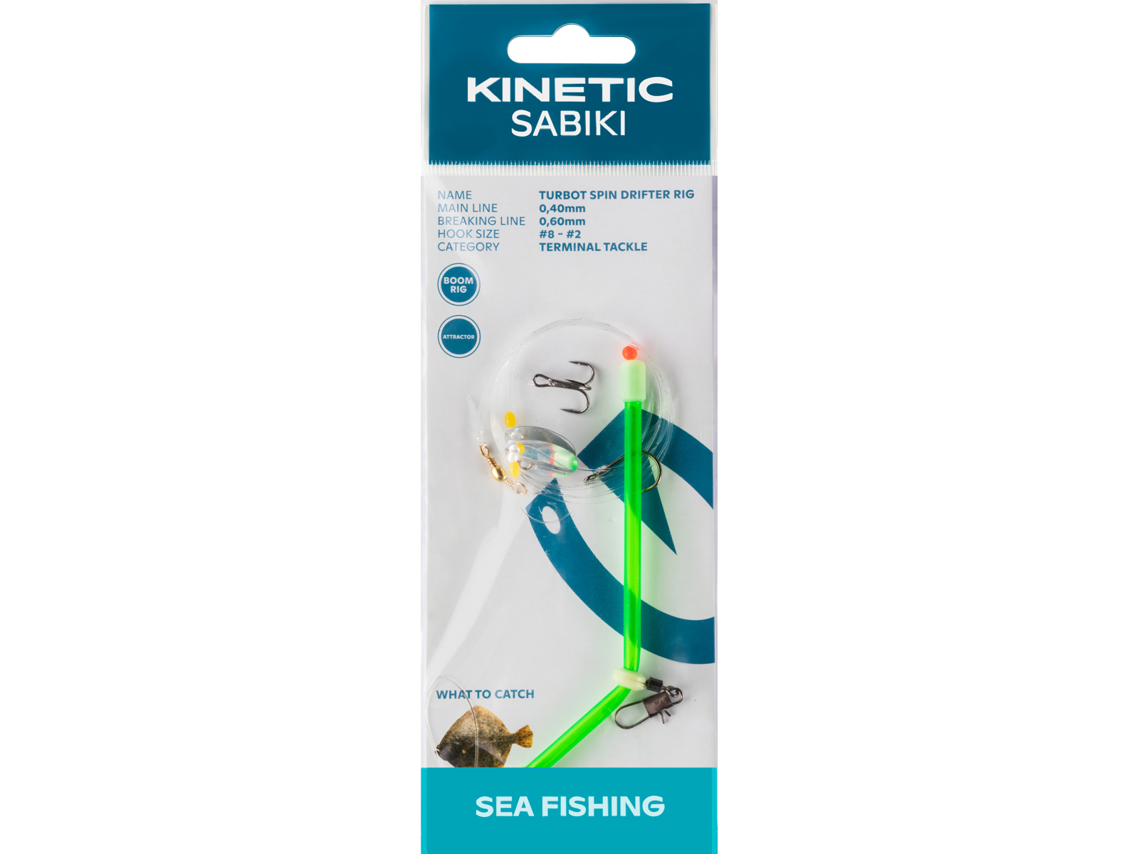 Kinetic Sabiki Turbot Pighvarforfang         Silver