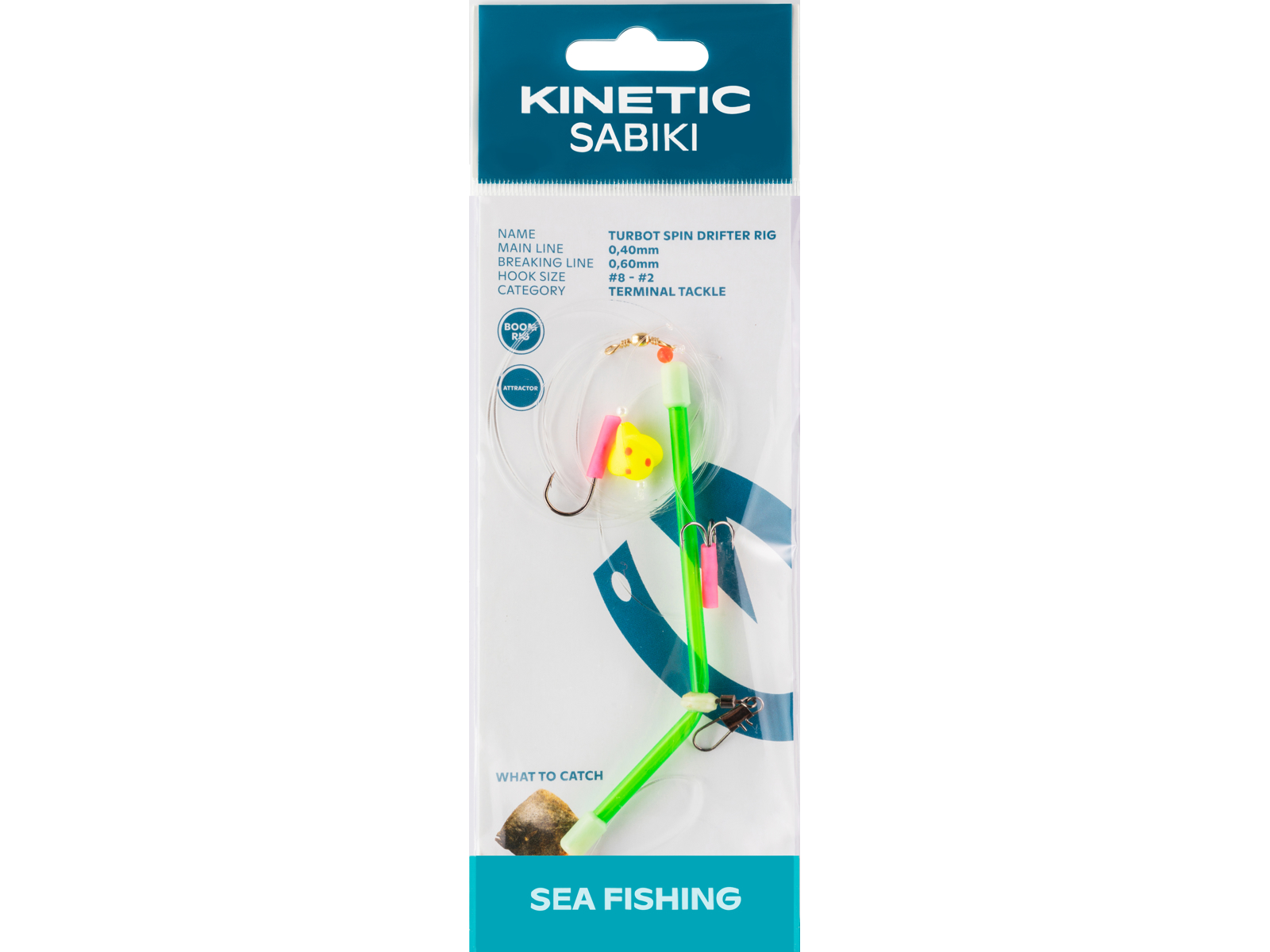 Kinetic Sabiki Turbot Pighvarforfang Spin Drifter         Green