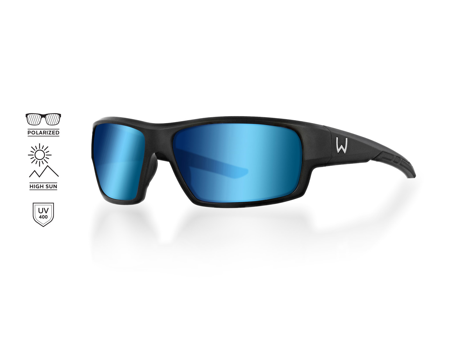 Westin W6 Sport 10 Polarid Solbrille  W6 Sport 10 Matte Black   Blue