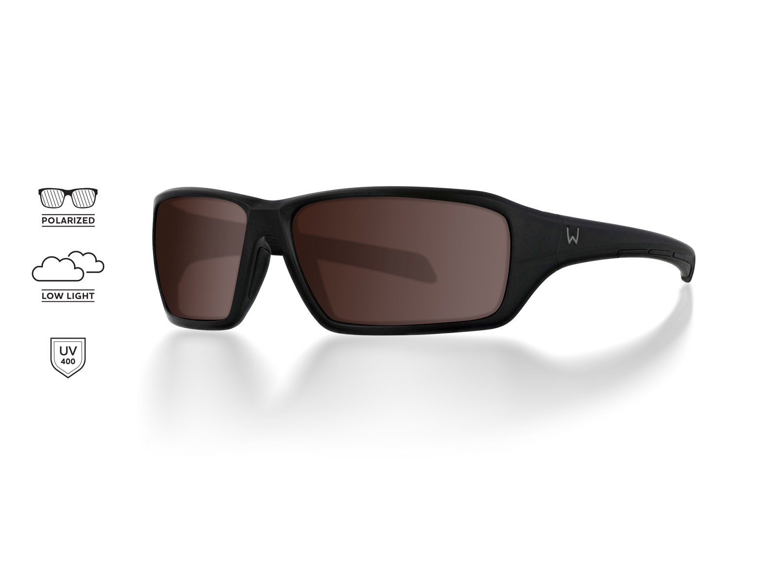 Westin W6 Sport 15 Polarid Solbrille  W6 Sport 15 Matte Black   Rose