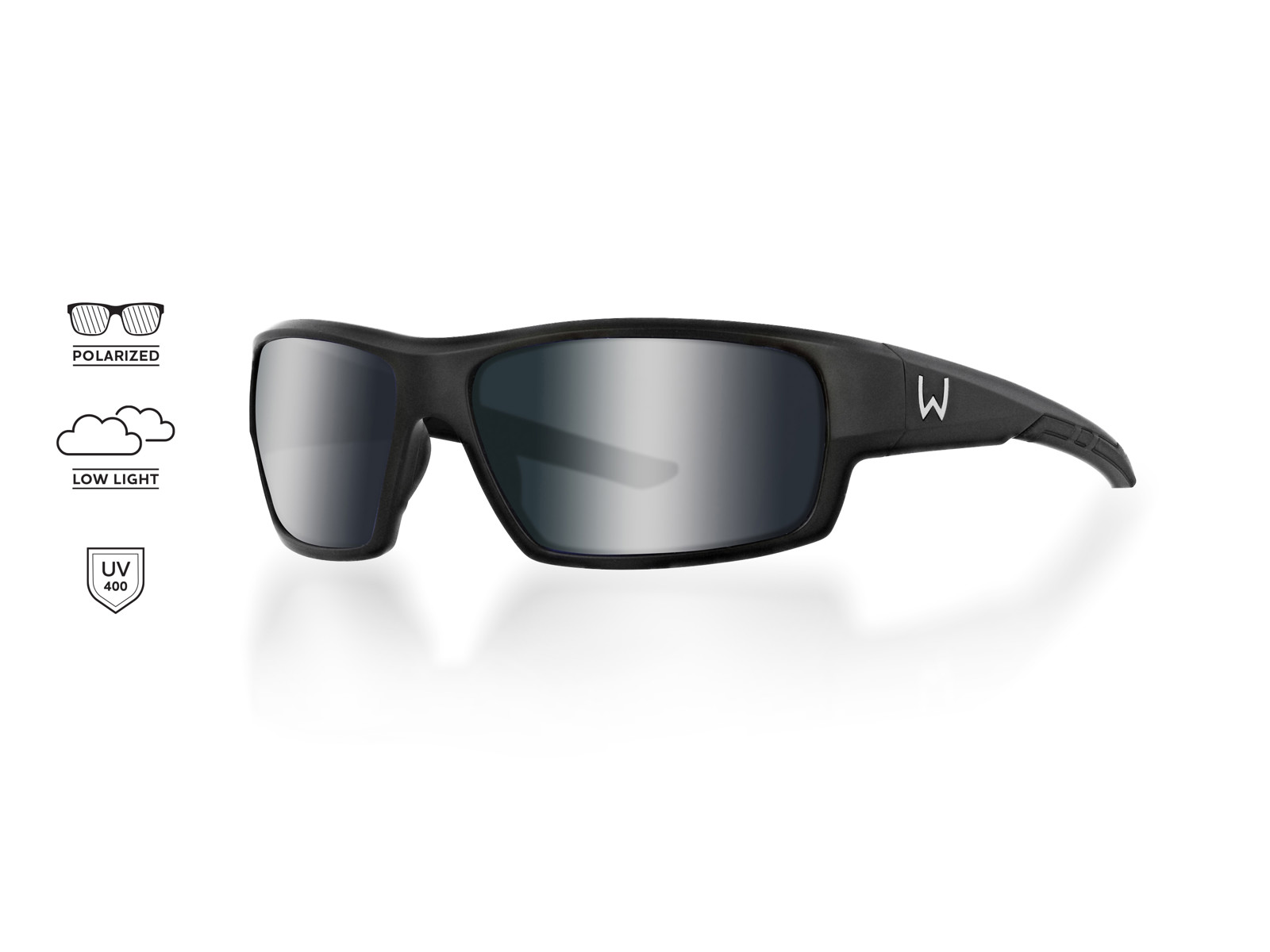 Westin W6 Sport 10 Polarid Solbrille  W6 Sport 10 Matte Black   Sort