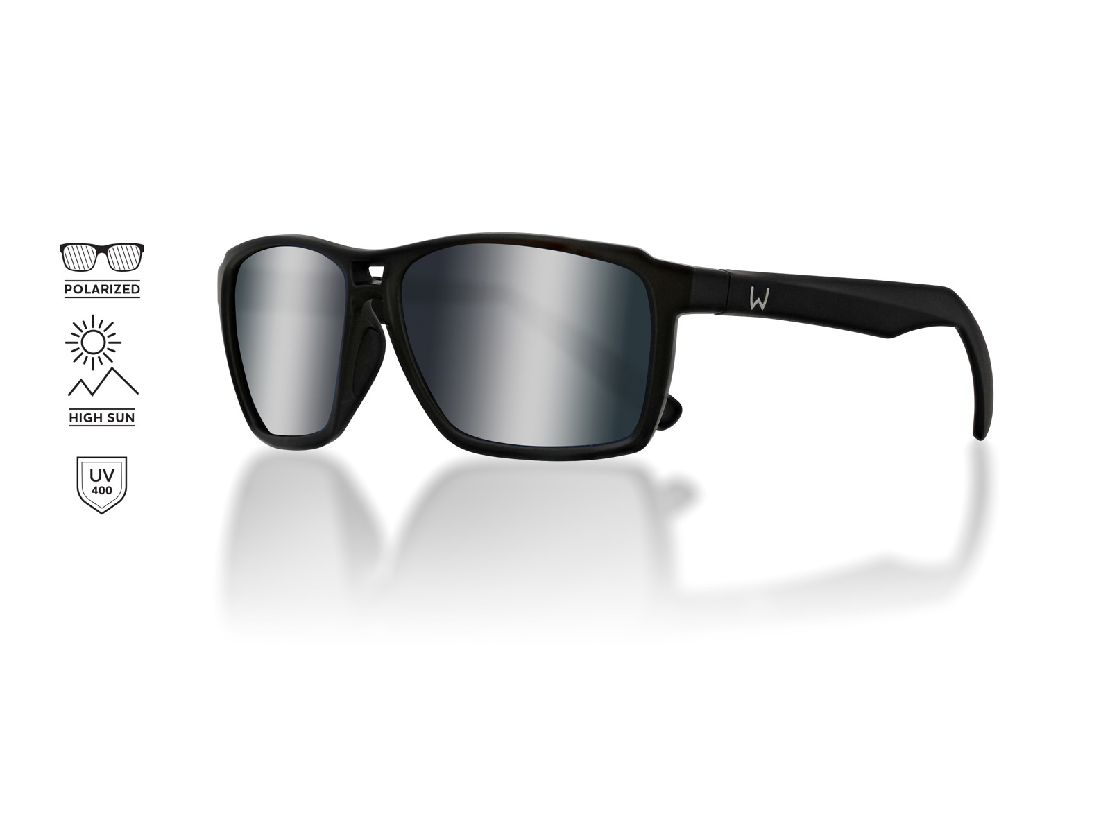Westin W6 Street 150 Polarid Solbrille  W6 Street 150 Matte Black Smoke Blue
