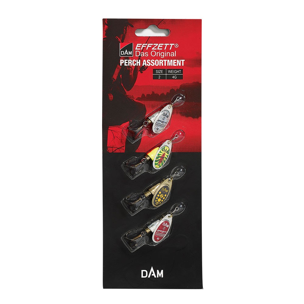 Dam Spinner Sortiment Aborre 4gr 4stk Spinnere
