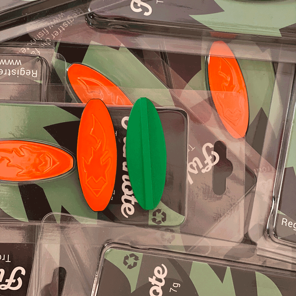 Fishnote Trout Lure   Gr Grøn Orange Gennemløber