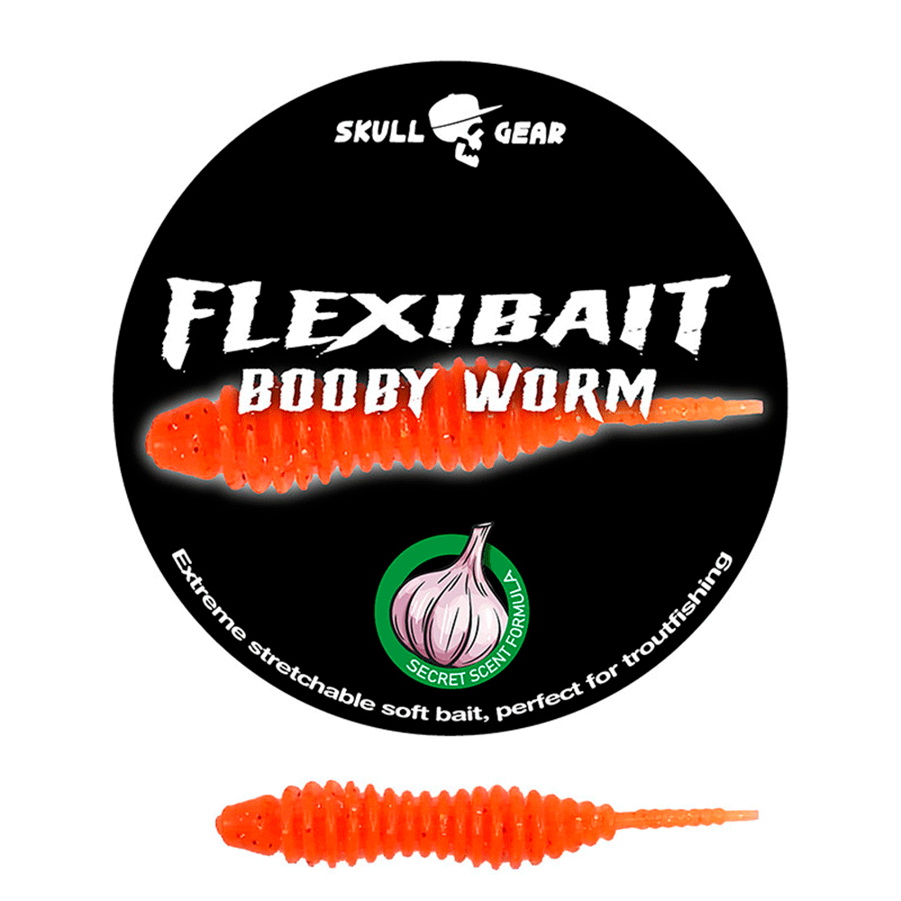 Skull Gear Flexibait Booby Worm Garlic Orange Flexibait