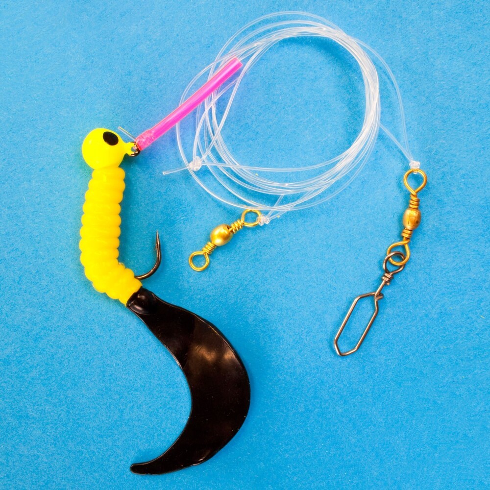 Team Deep Sea Baltic Sea Special Single Twister Gul Sort Torskeforfang