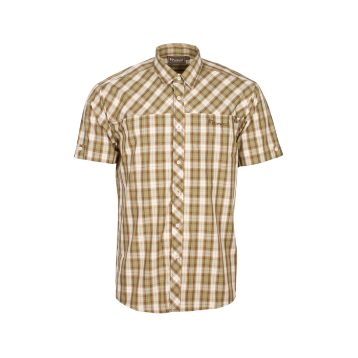 Pinewood Cliff Skjorte Ss Mid Khaki Bronze
