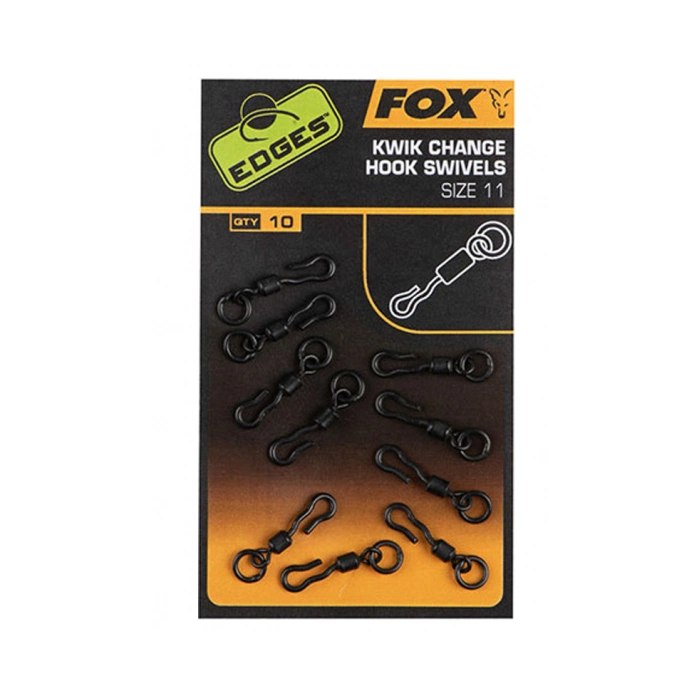 Fox Edges Kwik Change Hook Swivels Size 11