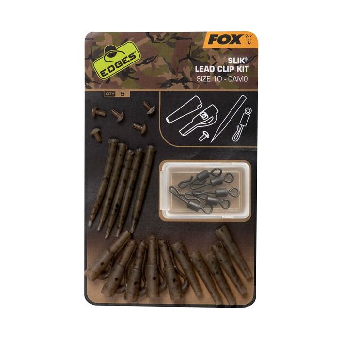 Fox Edges Slik Lead Clip Kit Camo Size 10
