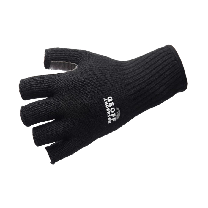 Geoff Anderson Merino Fingerless Wool Glove Black