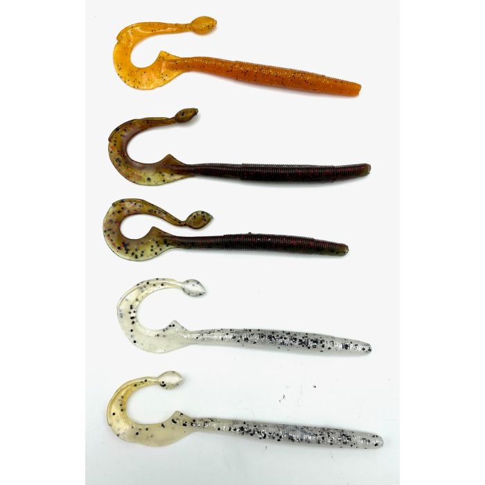 Westin Ned Worm Curl 12cm 3gr Clear Water Mix   5pcs