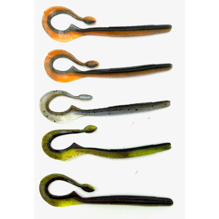 Westin Ned Worm Curl 12cm 3gr Dark Water Mix   5pcs