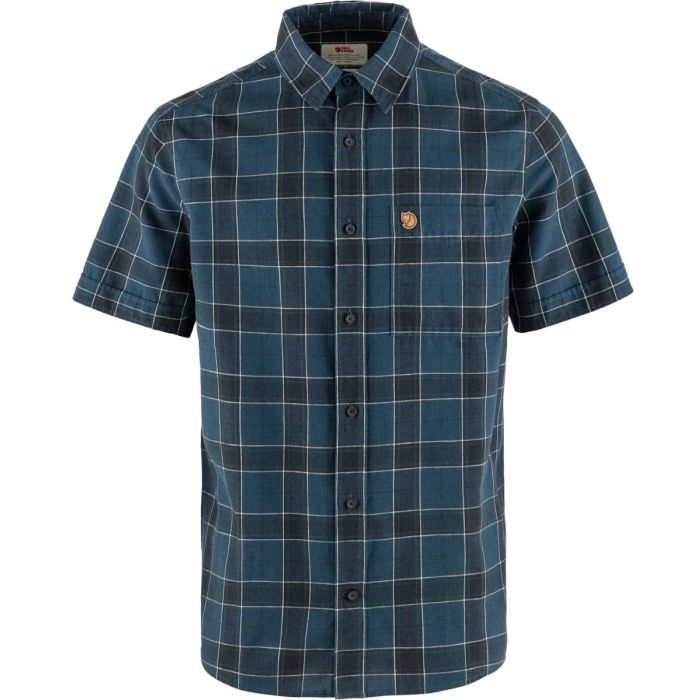 Fjällräven   Vik Travel Skjorte Ss Indigo Blue-dark Navy