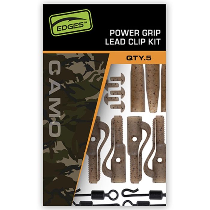 Fox Edges Camo Power Grip Lead Clip Kit