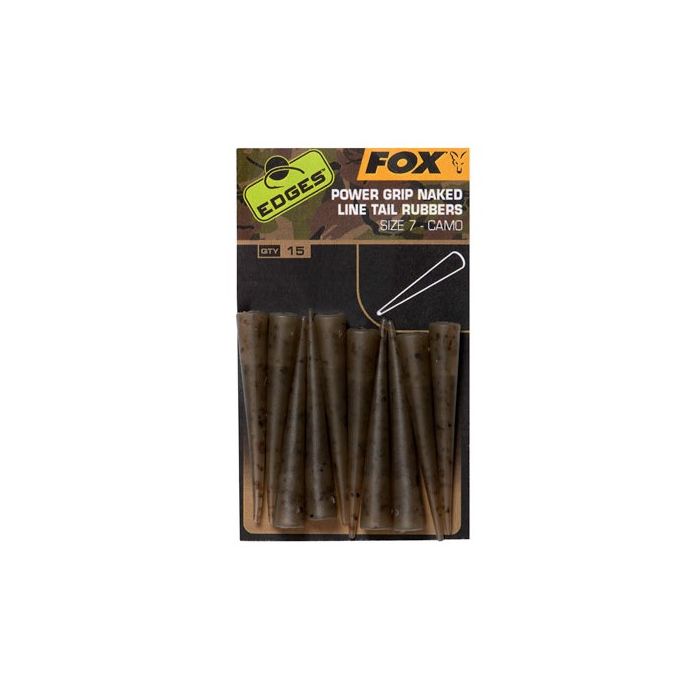 Fox Edges Power Grip Naked Line Tail Rubbers Size   Camo