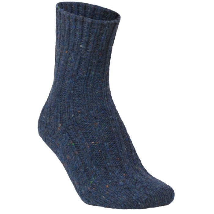 Mjm Calzini Socks Rib Soft 581 32 Wool Mix Blue