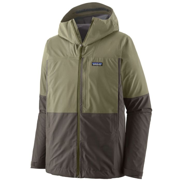 Patagonia Boulder Fork Regnjakke Forge Grey   River Rock Green