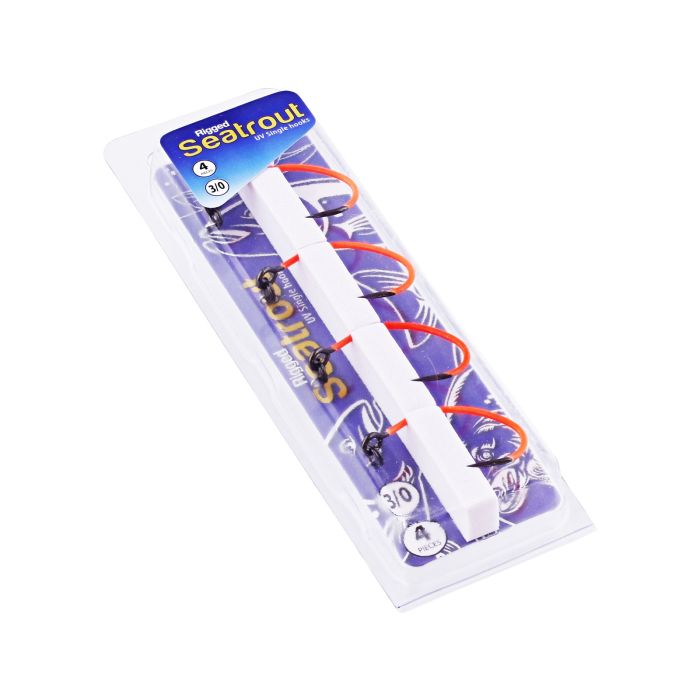Rigged Seatrout Single Hook Uv Orange